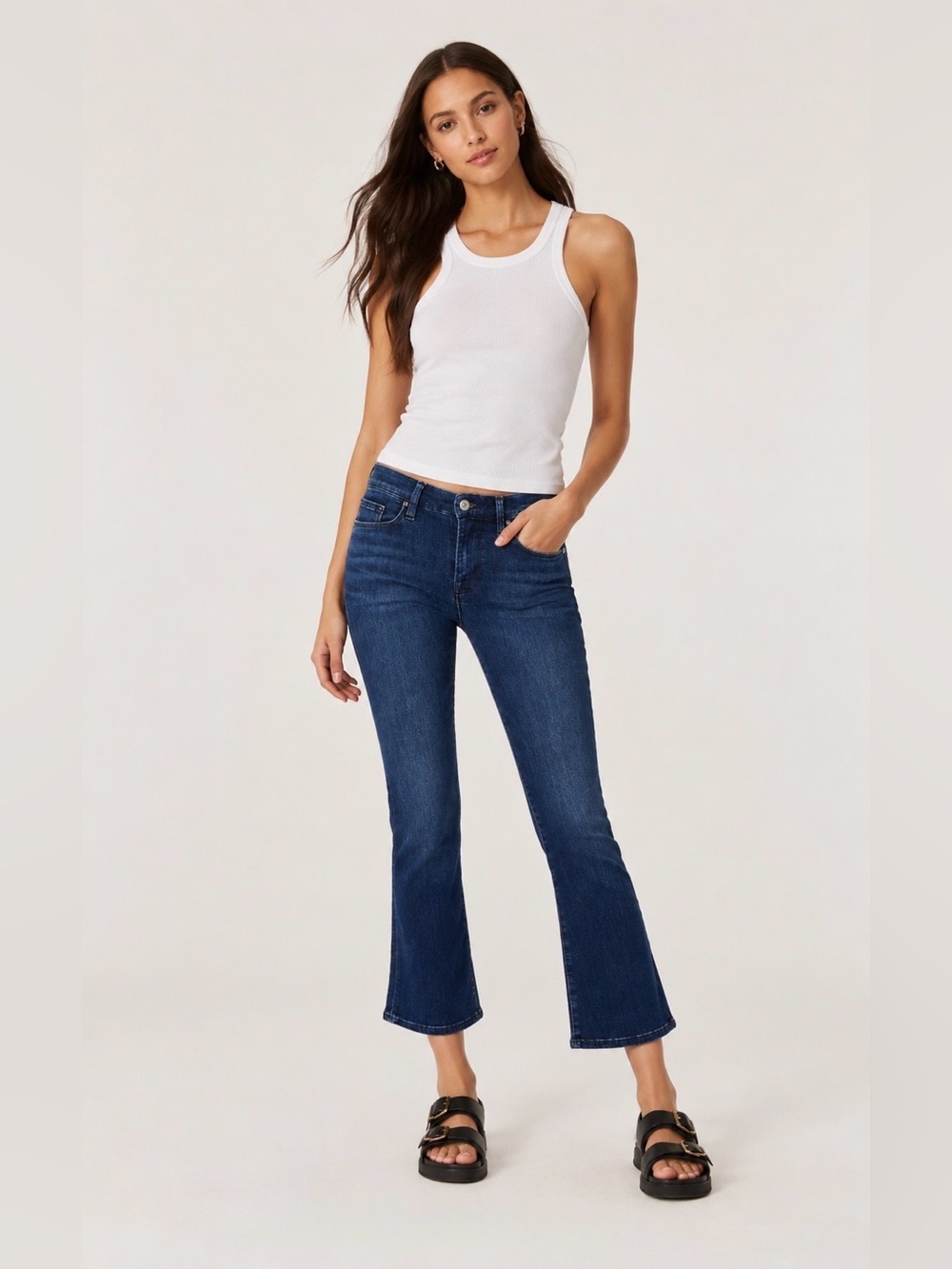 FRAME Le Crop Mini Boot in Bornstein